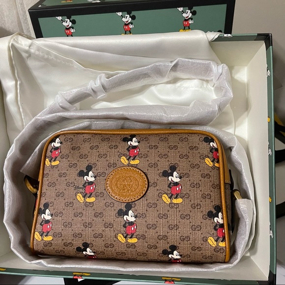 Gucci Handbags - GUCCI X DISNEY GG Supreme Monogram Mickey Mouse Shoulder Bag